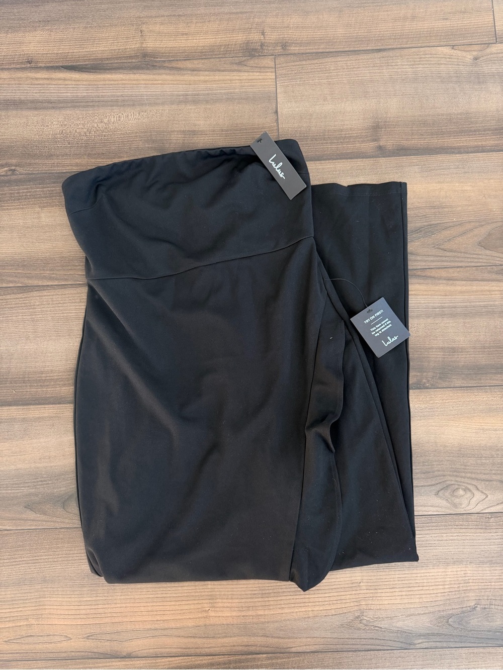 NWT Lulus After Hours Black Strapless Ruffled Maxi Dress - Picture 3 of 4